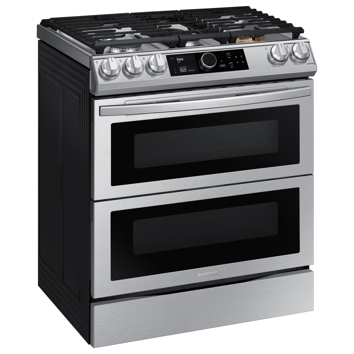 6.3 cu. ft. Flex Duo(TM) Front Control Slide-in Dual Fuel Range with Smart Dial, Air Fry, and Wi-Fi in Stainless Steel - (NY63T8751SS)