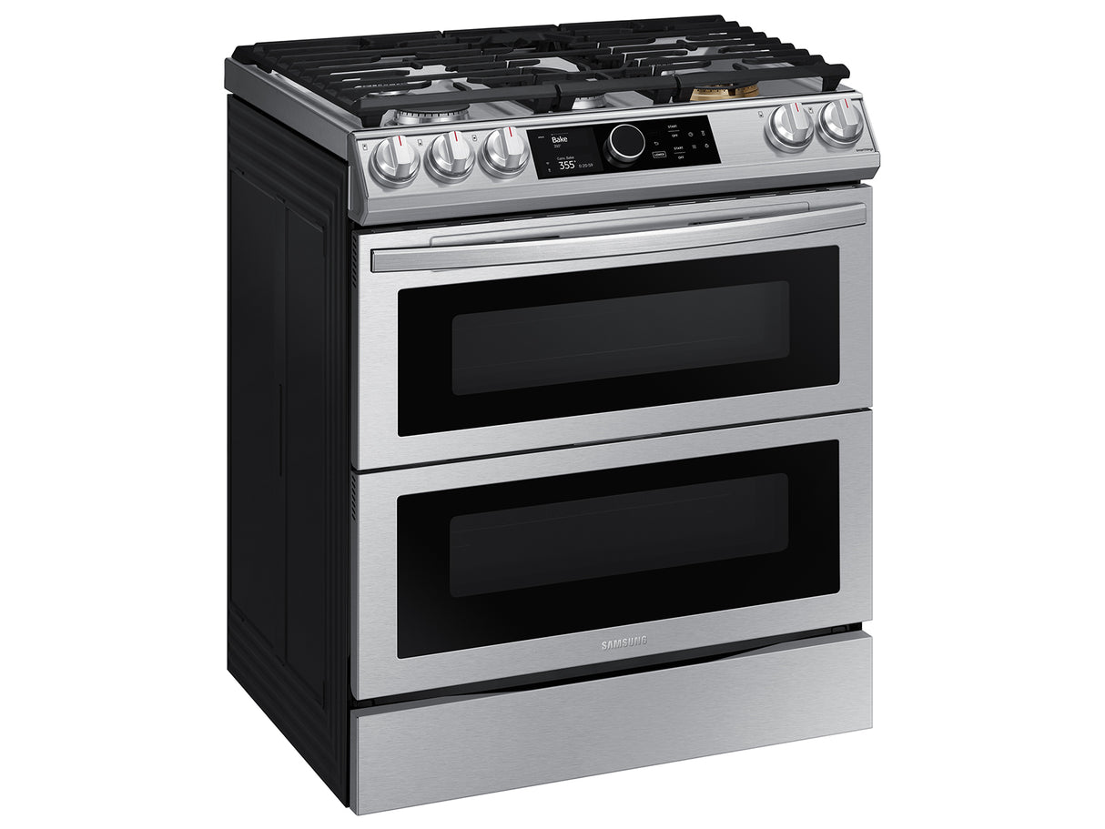 6.3 cu. ft. Flex Duo(TM) Front Control Slide-in Dual Fuel Range with Smart Dial, Air Fry, and Wi-Fi in Stainless Steel - (NY63T8751SS)