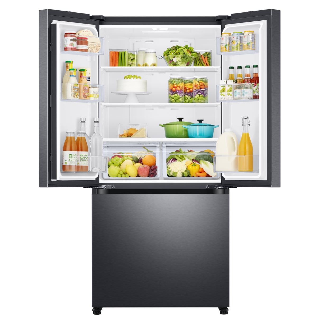 18 cu. ft. Smart Counter Depth 3-Door French Door Refrigerator in Stainless Steel - (RF18A5101SR)