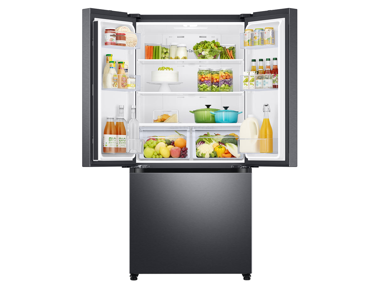 18 cu. ft. Smart Counter Depth 3-Door French Door Refrigerator in Stainless Steel - (RF18A5101SR)