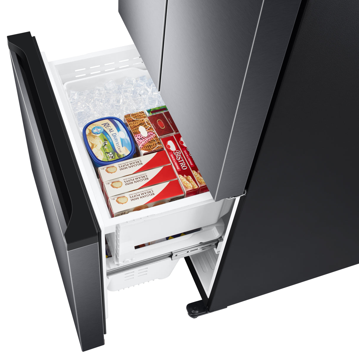 18 cu. ft. Smart Counter Depth 3-Door French Door Refrigerator in Stainless Steel - (RF18A5101SR)