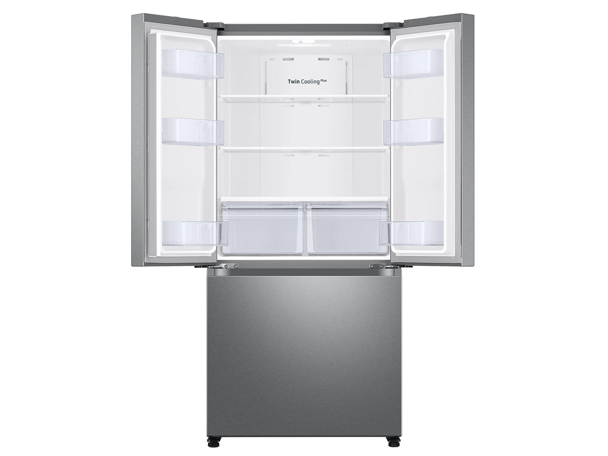 18 cu. ft. Smart Counter Depth 3-Door French Door Refrigerator in Stainless Steel - (RF18A5101SR)