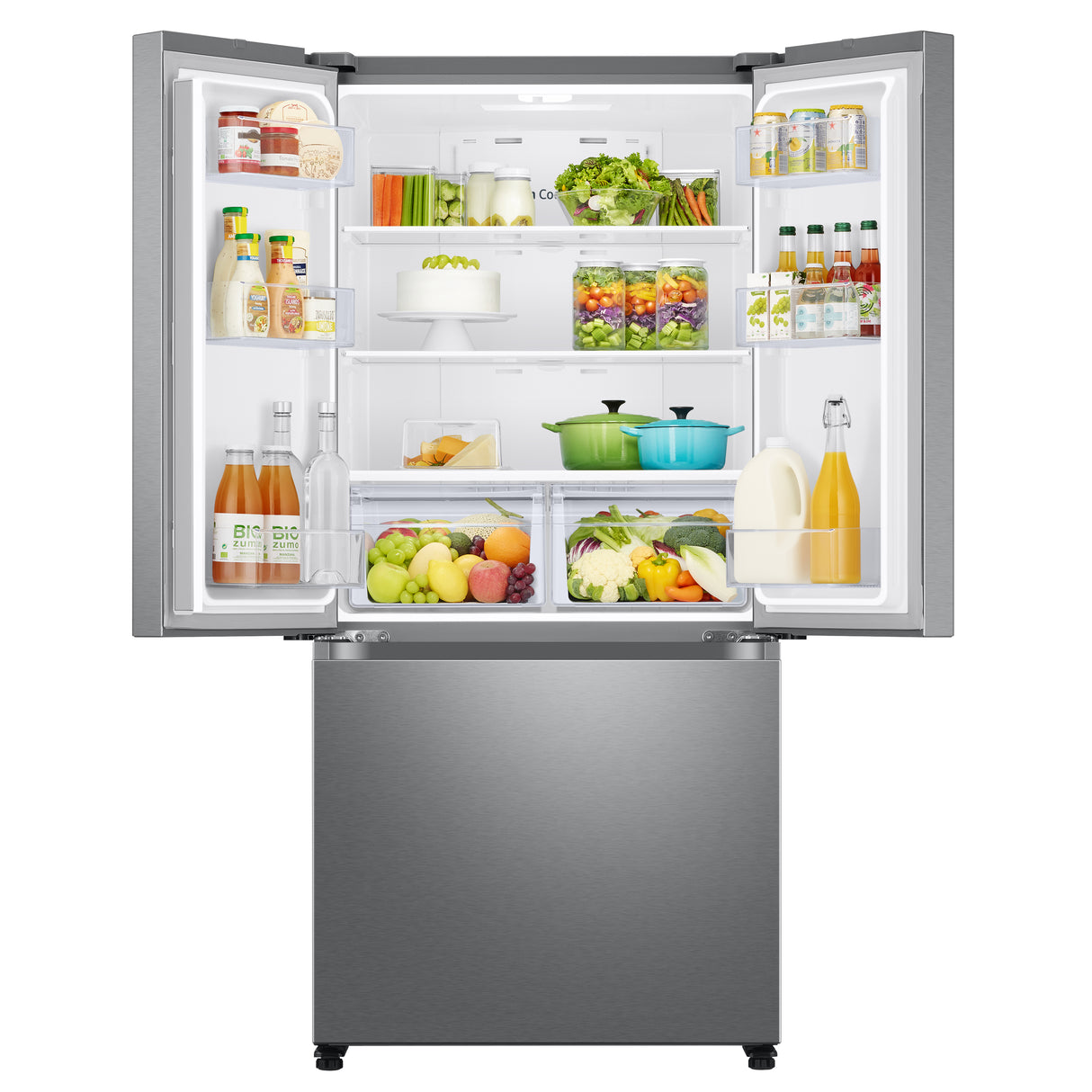 18 cu. ft. Smart Counter Depth 3-Door French Door Refrigerator in White - (RF18A5101WW)