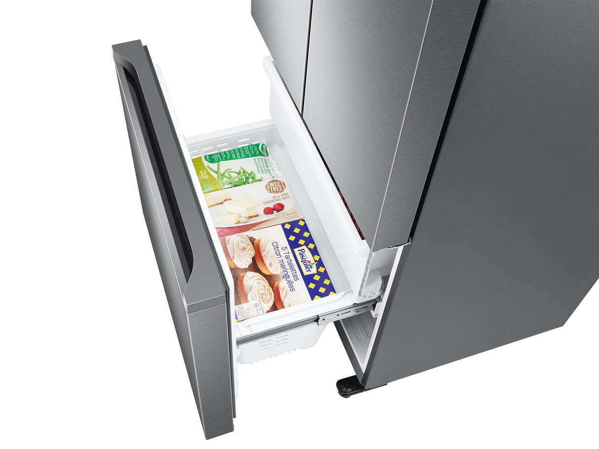 18 cu. ft. Smart Counter Depth 3-Door French Door Refrigerator in Stainless Steel - (RF18A5101SR)