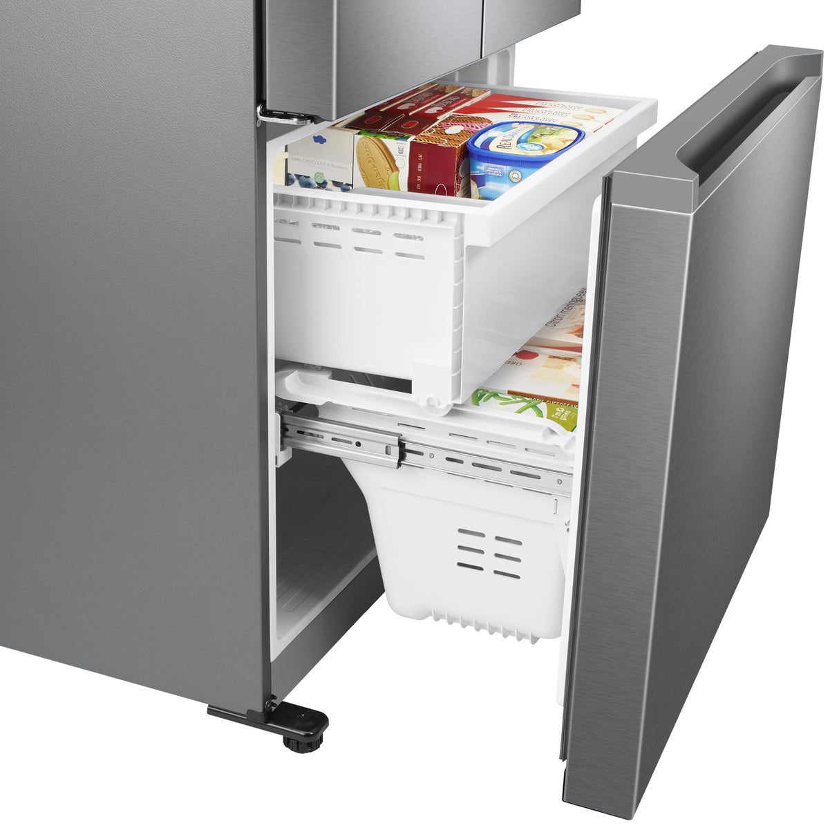 18 cu. ft. Smart Counter Depth 3-Door French Door Refrigerator in White - (RF18A5101WW)