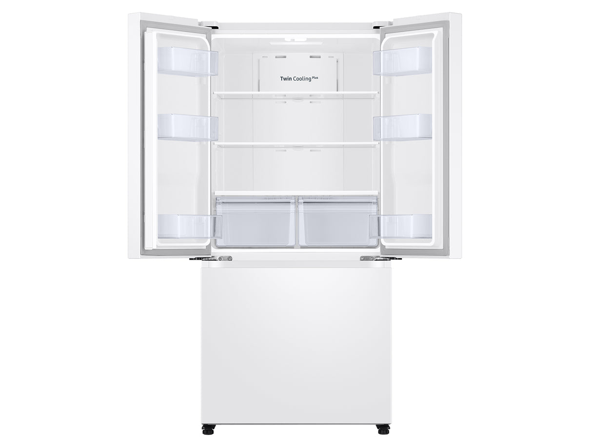 18 cu. ft. Smart Counter Depth 3-Door French Door Refrigerator in White - (RF18A5101WW)