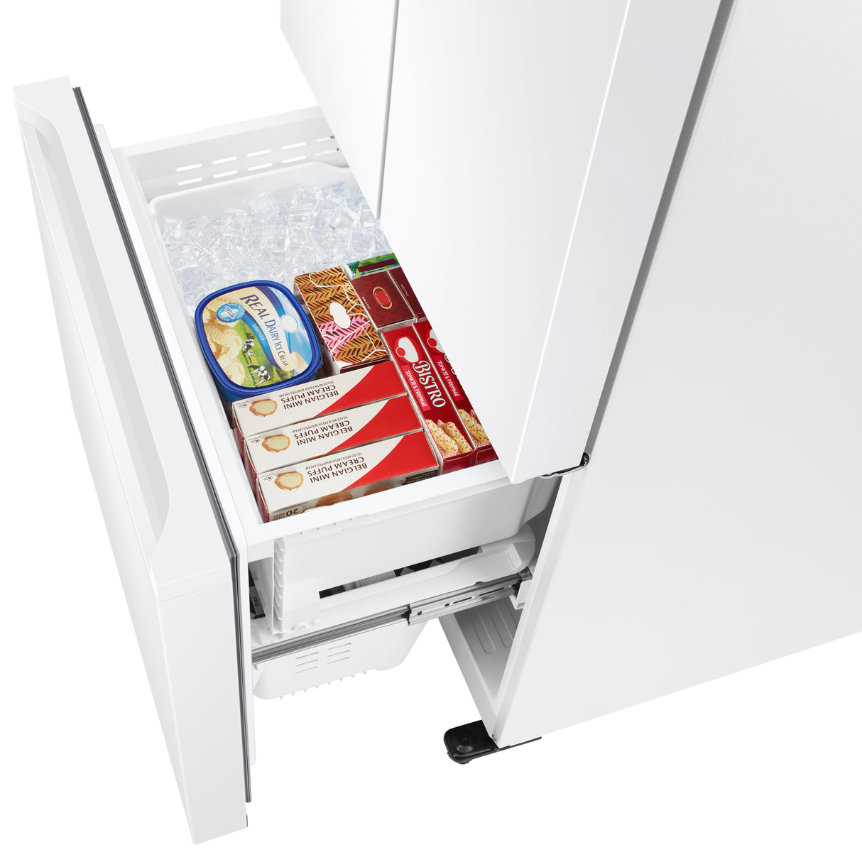 18 cu. ft. Smart Counter Depth 3-Door French Door Refrigerator in White - (RF18A5101WW)