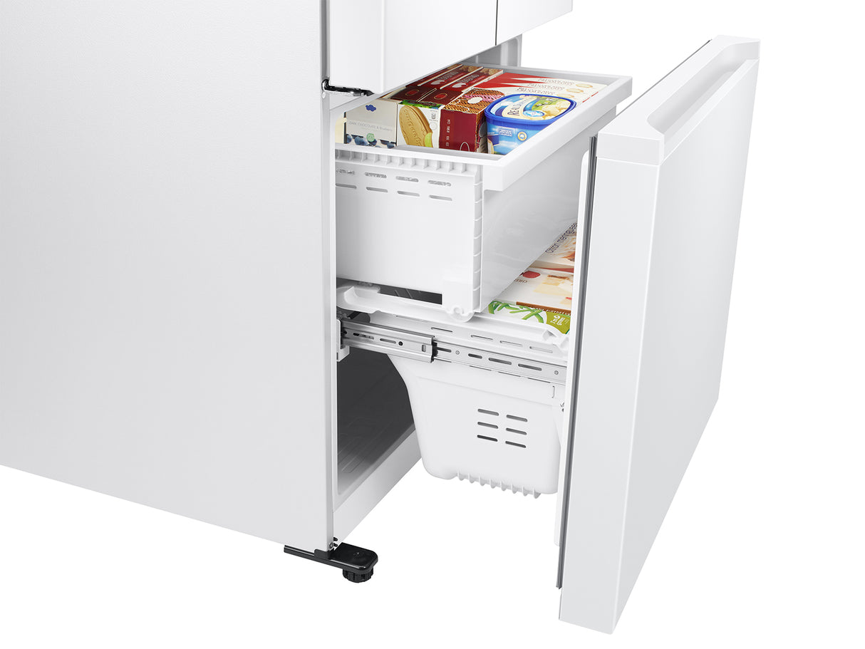 18 cu. ft. Smart Counter Depth 3-Door French Door Refrigerator in White - (RF18A5101WW)