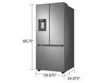 22 cu. ft. Smart 3-Door French Door Refrigerator with External Water Dispenser in Fingerprint Resistant Stainless Steel - (RF22A4221SR)