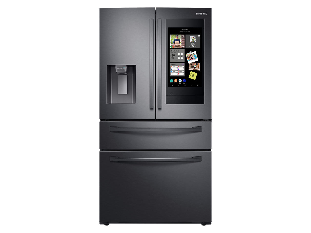 22 cu. ft. 4-Door French Door, Counter Depth Refrigerator with 21.5" Touch Screen Family Hub(TM) in Black Stainless Steel - (RF22R7551SG)