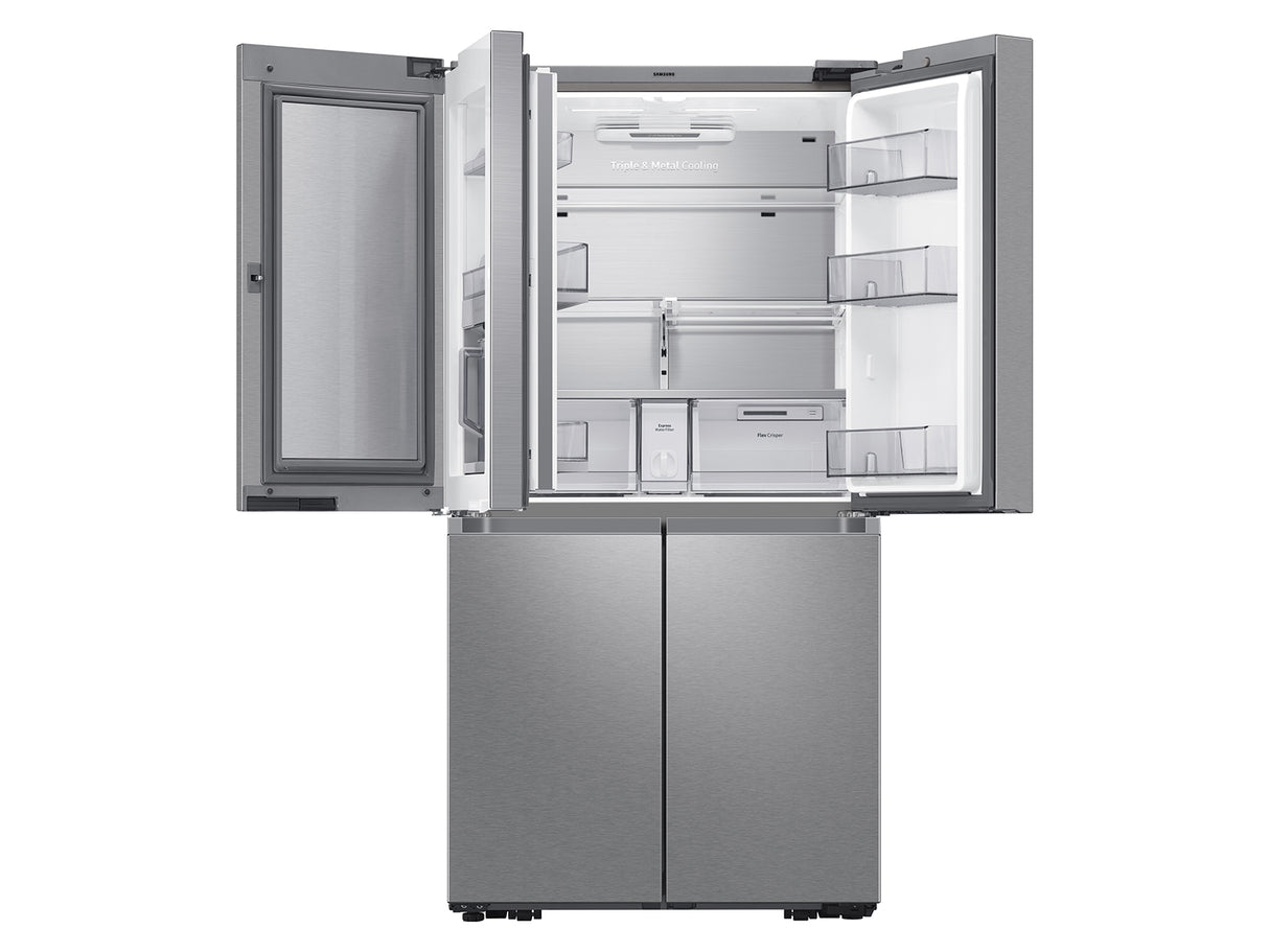 23 cu. ft. Smart Counter Depth 4-Door Flex(TM) Refrigerator with Beverage Center and Dual Ice Maker in Stainless Steel - (RF23A9671SR)