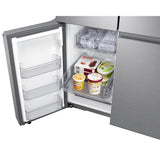 23 cu. ft. Smart Counter Depth 4-Door Flex(TM) refrigerator with Family Hub(TM) and Beverage Center in Stainless Steel - (RF23A9771SR)