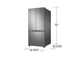 25 cu. ft. 33" 3-Door French Door Refrigerator with Dual Auto Ice Maker in Stainless Steel - (RF25C5151SR)