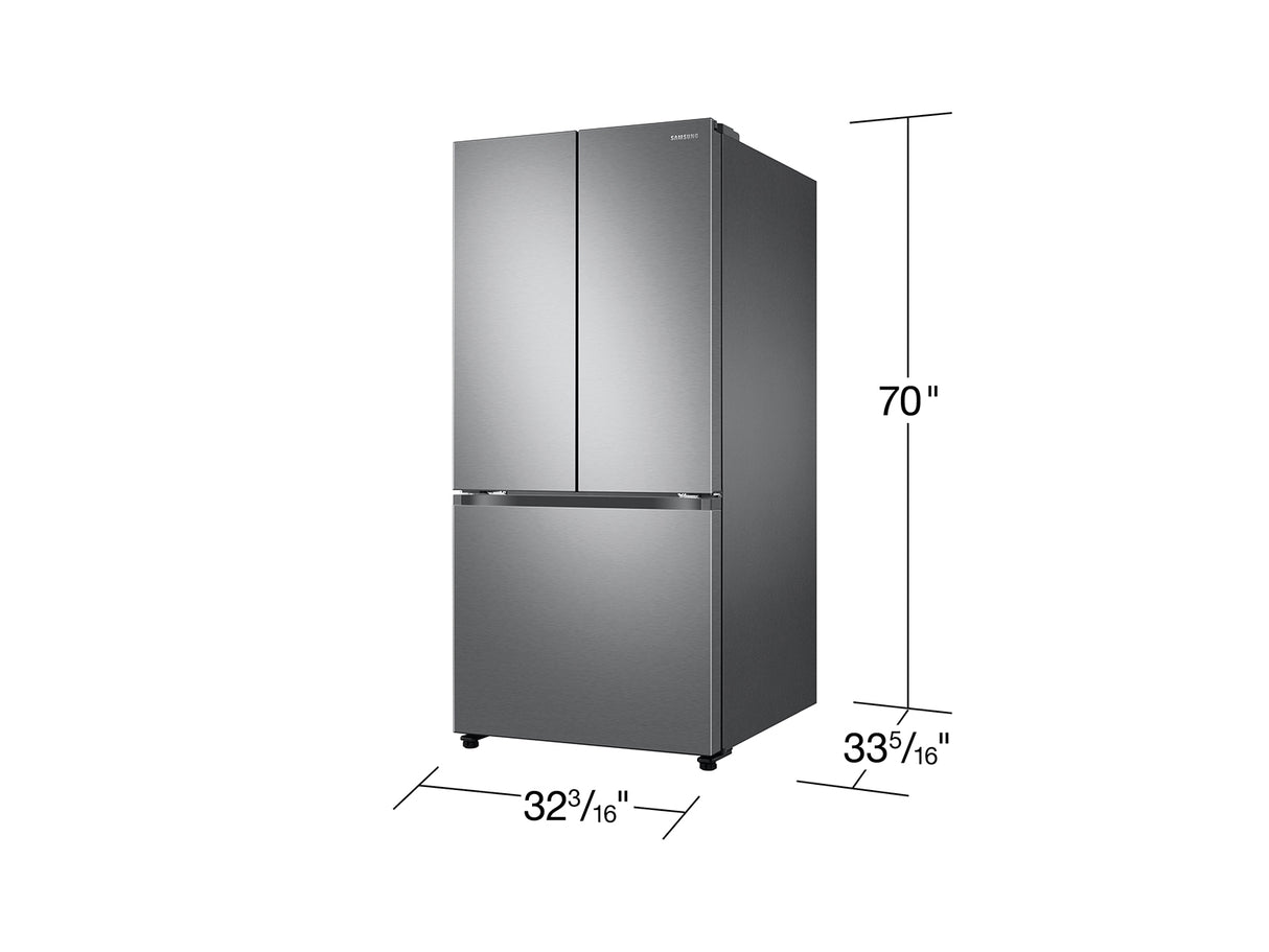 25 cu. ft. 33" 3-Door French Door Refrigerator with Dual Auto Ice Maker in Stainless Steel - (RF25C5151SR)