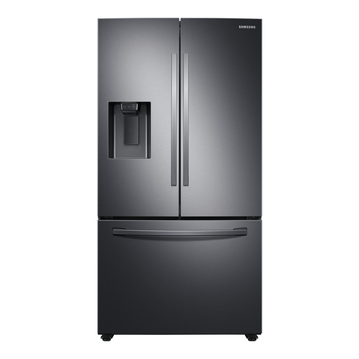 27 cu. ft. Large Capacity 3-Door French Door Refrigerator with External Water & Ice Dispenser in Black Stainless Steel - (RF27T5201SG)