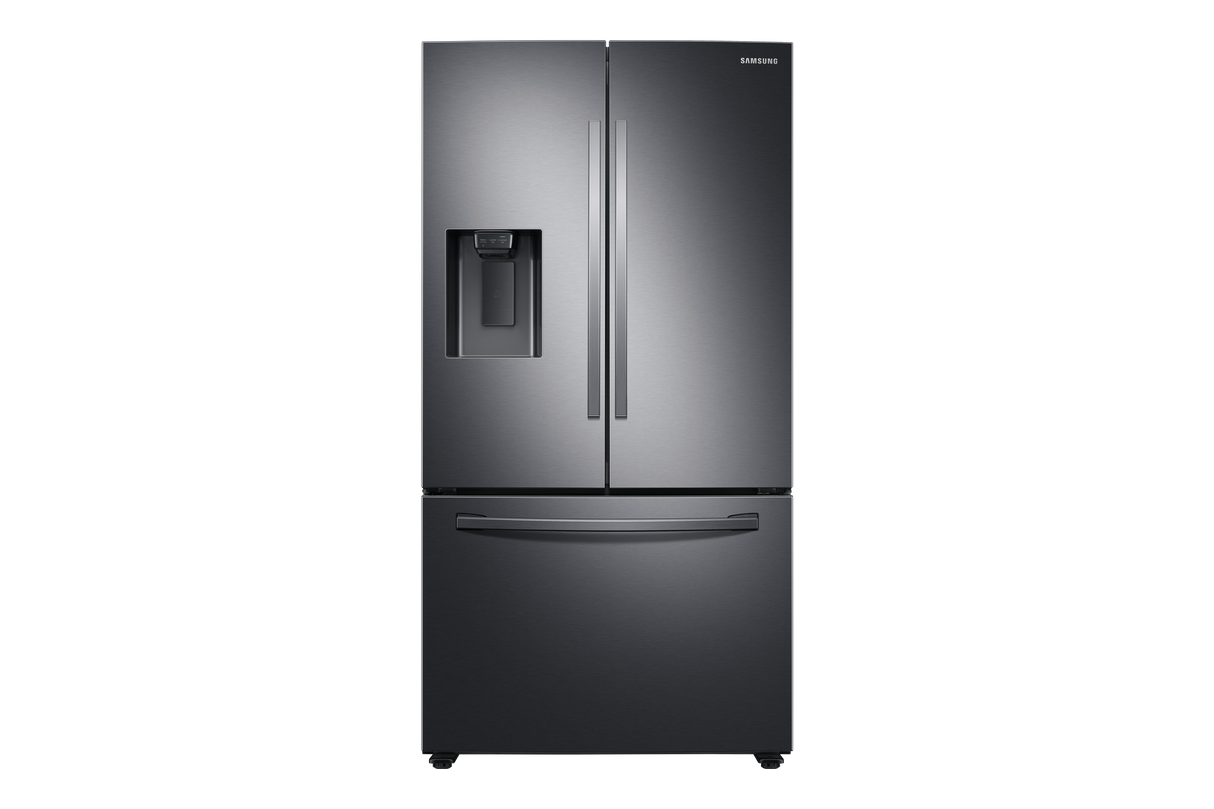 27 cu. ft. Large Capacity 3-Door French Door Refrigerator with External Water & Ice Dispenser in Black Stainless Steel - (RF27T5201SG)