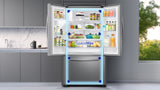 27 cu. ft. Large Capacity 3-Door French Door Refrigerator with External Water & Ice Dispenser in Stainless Steel - (RF27T5201SR)