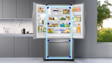 27 cu. ft. Large Capacity 3-Door French Door Refrigerator with External Water & Ice Dispenser in Stainless Steel - (RF27T5201SR)