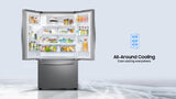 22 cu. ft. Smart 3-Door French Door Refrigerator in Stainless Steel - (RF22A4121SR)