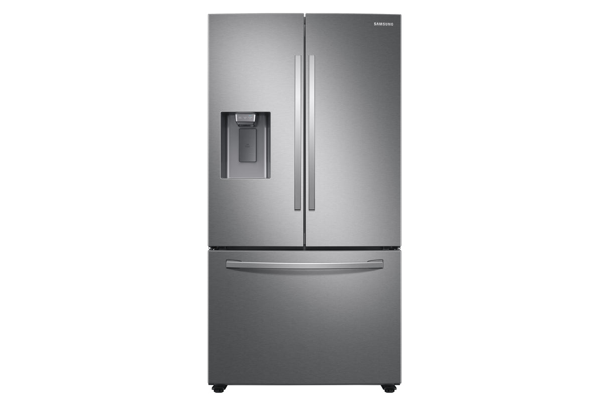 27 cu. ft. Large Capacity 3-Door French Door Refrigerator with External Water & Ice Dispenser in Stainless Steel - (RF27T5201SR)