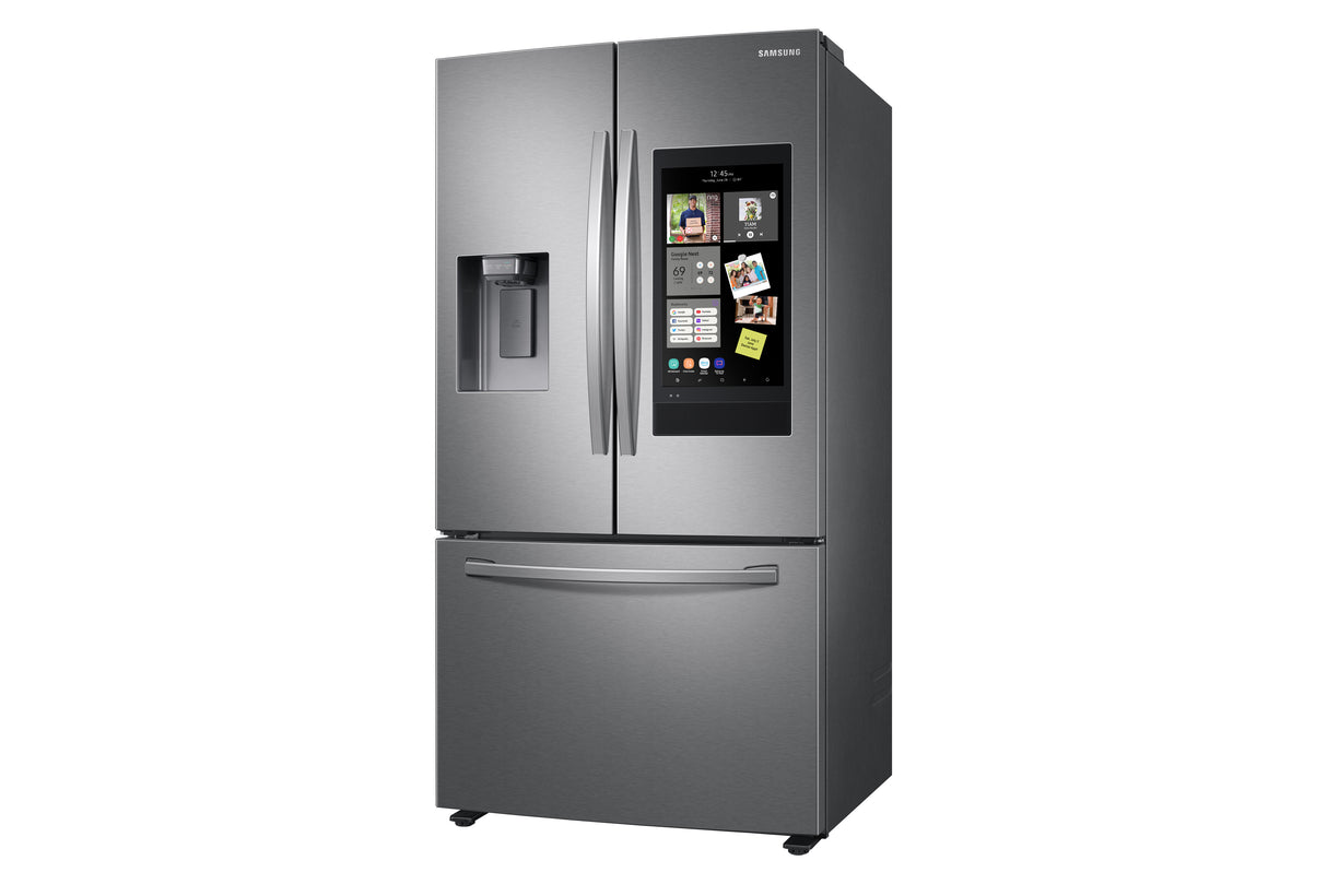 26.5 cu. ft. Large Capacity 3-Door French Door Refrigerator with Family Hub(TM) and External Water & Ice Dispenser in Stainless Steel - (RF27T5501SR)