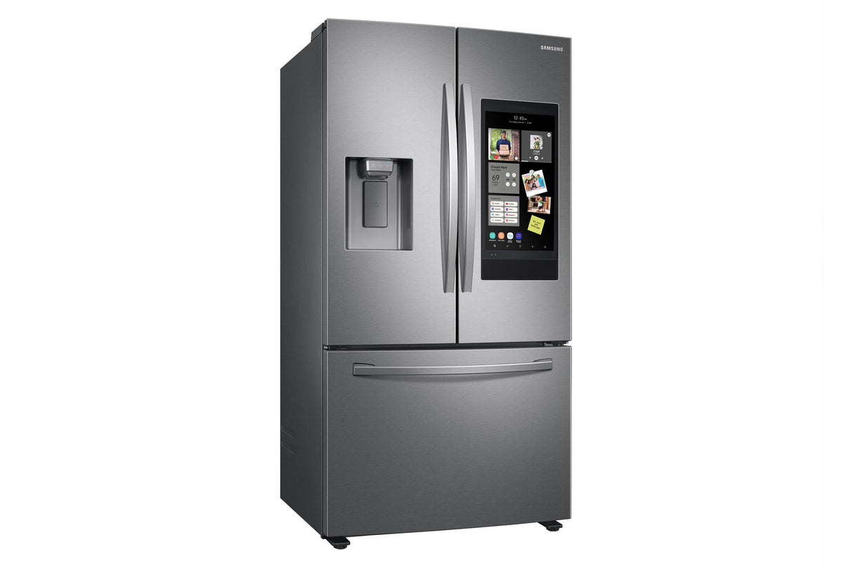 26.5 cu. ft. Large Capacity 3-Door French Door Refrigerator with Family Hub(TM) and External Water & Ice Dispenser in Stainless Steel - (RF27T5501SR)