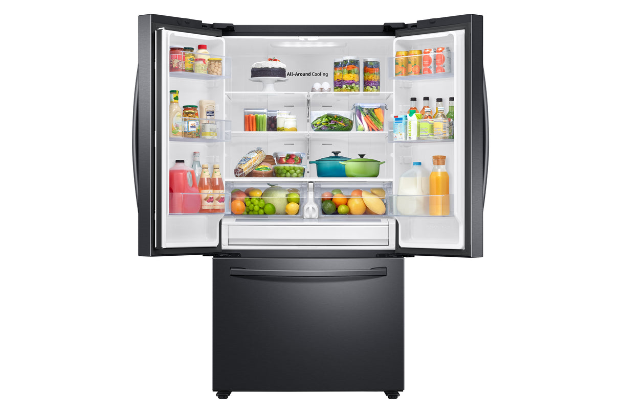 28 cu. ft. Large Capacity 3-Door French Door Refrigerator in Black Stainless Steel - (RF28T5001SG)