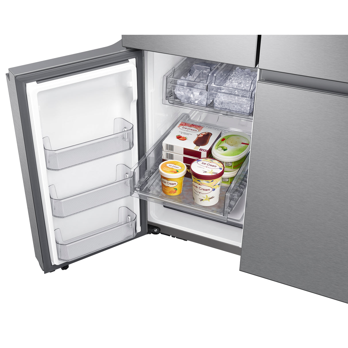 29 cu. ft. Smart 4-Door Flex(TM) Refrigerator with Family Hub(TM) and Beverage Center in Stainless Steel - (RF29A9771SR)