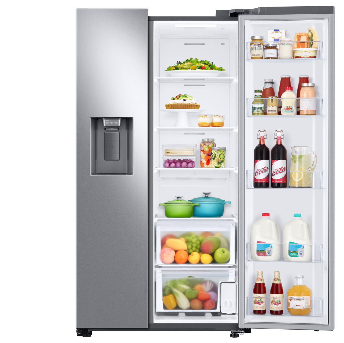 27.4 cu. ft. Smart Side-by-Side Refrigerator with Large Capacity in Stainless Steel - (RS27T5201SR)