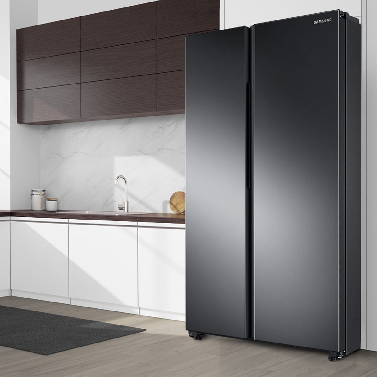 28 cu. ft. Smart Side-by-Side Refrigerator in Black Stainless Steel - (RS28A500ASG)