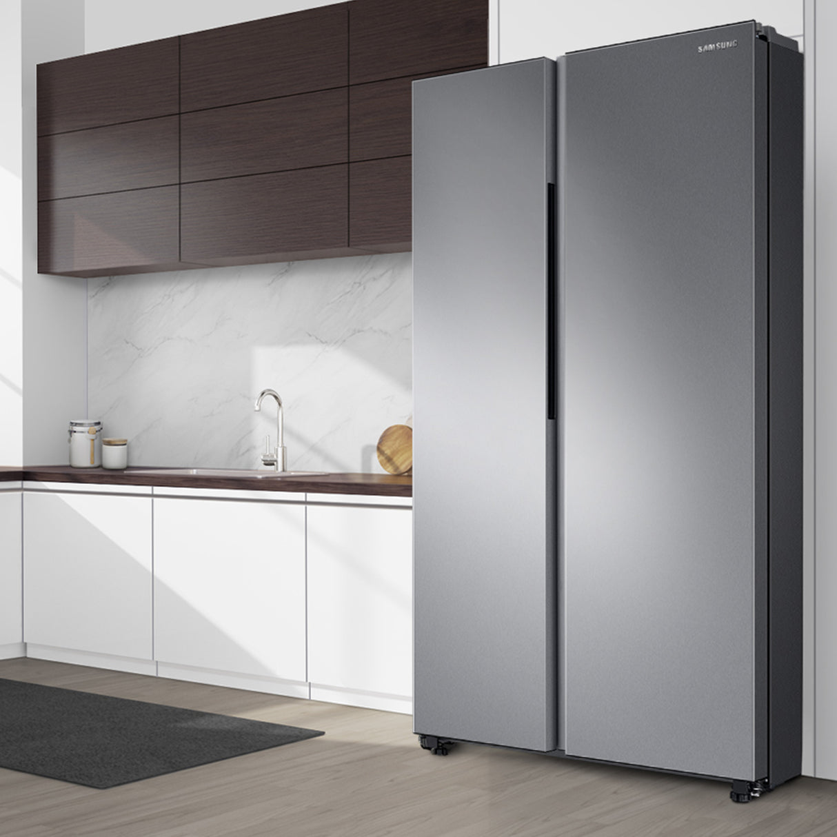 28 cu. ft. Smart Side-by-Side Refrigerator in Stainless Steel - (RS28A500ASR)