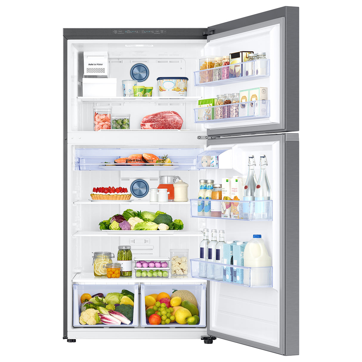 21 cu. ft. Top Freezer Refrigerator with FlexZone(TM) and Ice Maker in Stainless Steel - (RT21M6215SR)