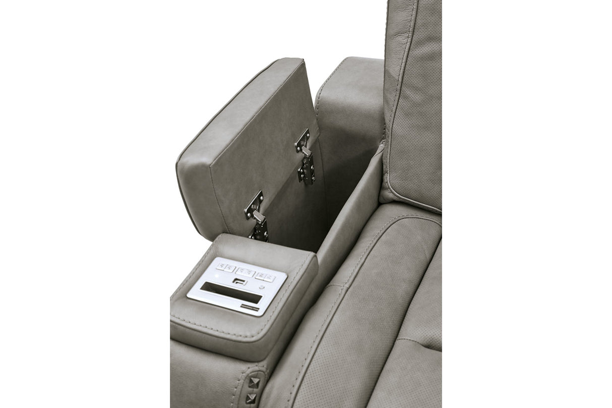 The Man-den Power Reclining Loveseat With Console - (U8530518)