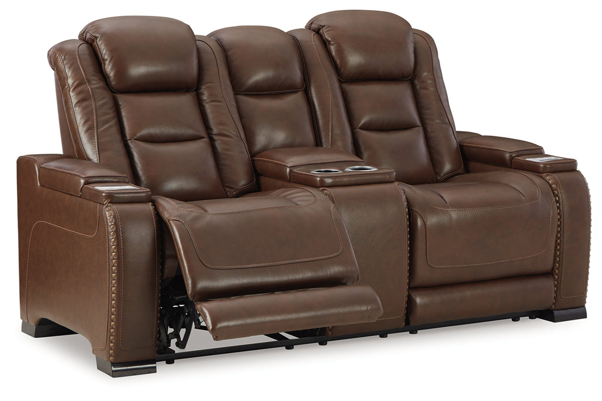 The Man-den Power Reclining Loveseat With Console - (U8530618)