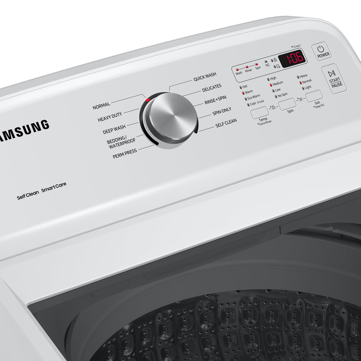 4.9 cu. ft. Large Capacity Top Load Washer with ActiveWave(TM) Agitator and Deep Fill in White - (WA49B5105AW)