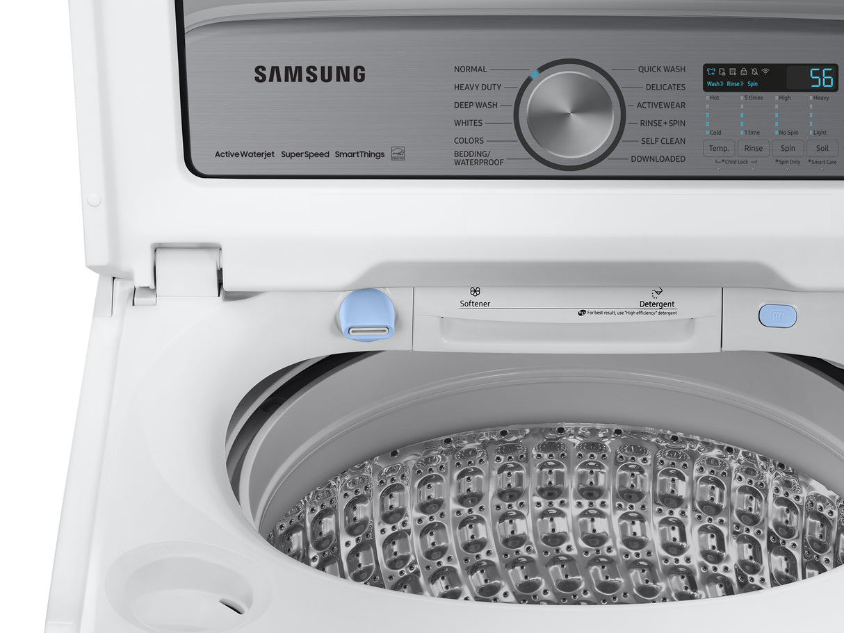 5.1 cu. ft. Smart Top Load Washer with ActiveWave(TM) Agitator and Super Speed Wash in White - (WA51A5505AW)