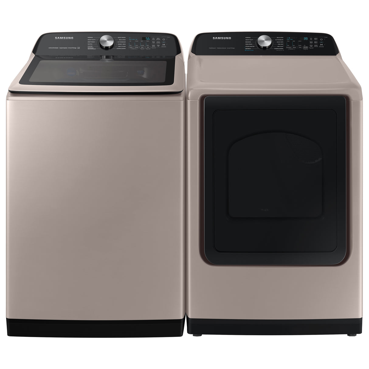 5.2 cu. ft. Large Capacity Smart Top Load Washer with Super Speed Wash in Champagne - (WA52A5500AC)