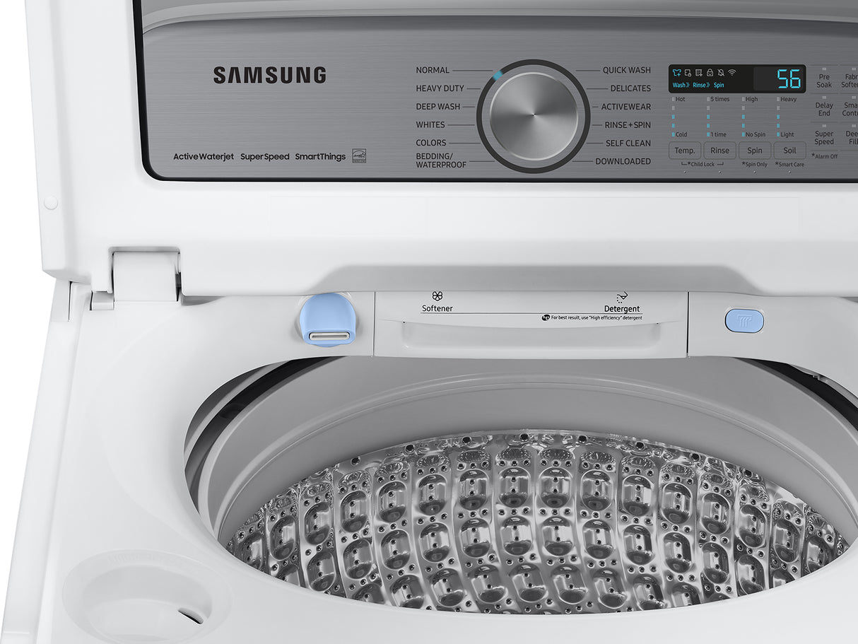 5.2 cu. ft. Large Capacity Smart Top Load Washer with Super Speed Wash in White - (WA52A5500AW)