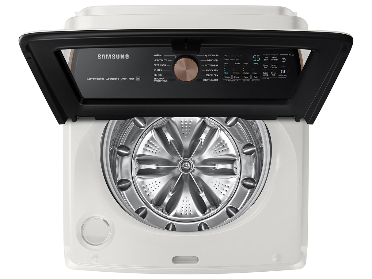 5.5 cu. ft. Extra-Large Capacity Smart Top Load Washer with Super Speed Wash in Ivory - (WA55A7300AE)