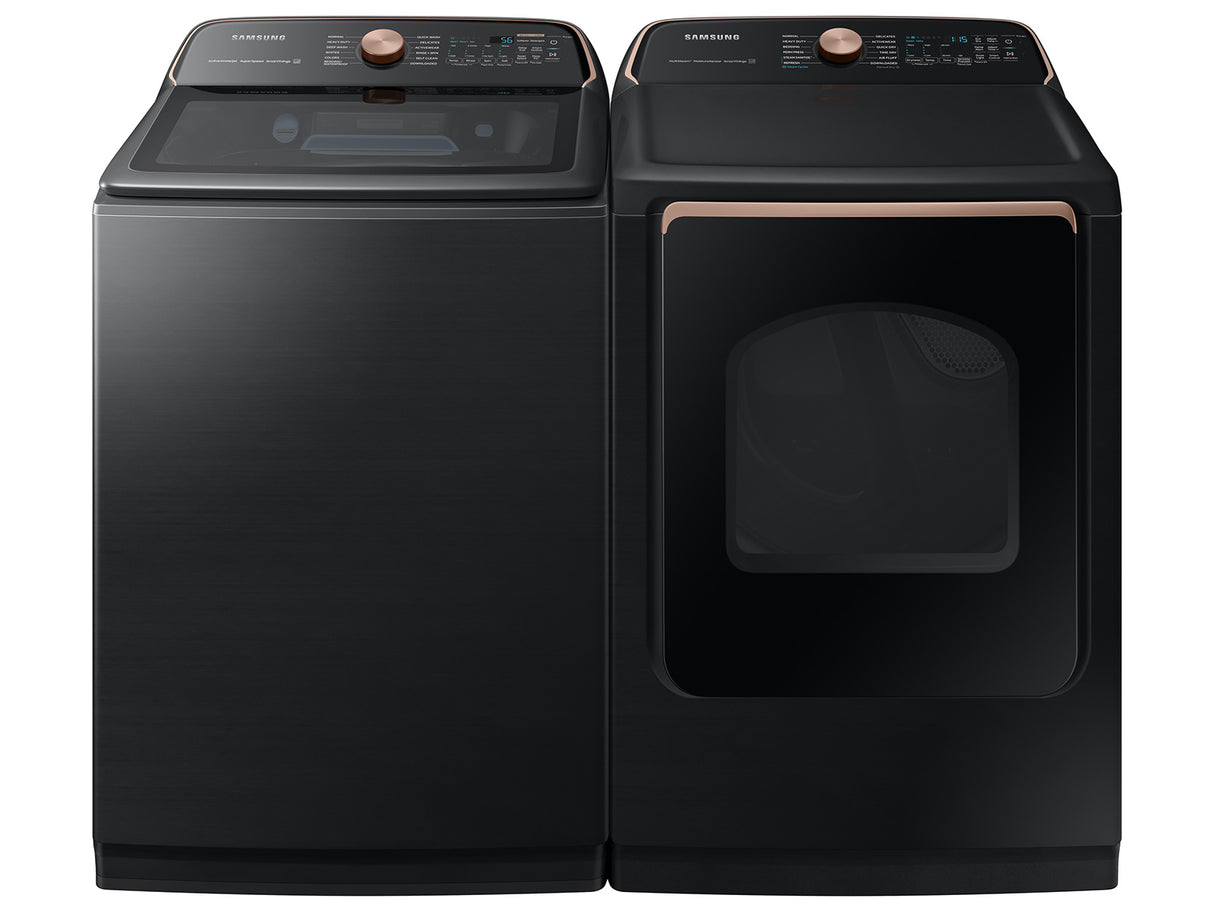 5.5 cu. ft. Extra-Large Capacity Smart Top Load Washer with Auto Dispense System in Brushed Black - (WA55A7700AV)