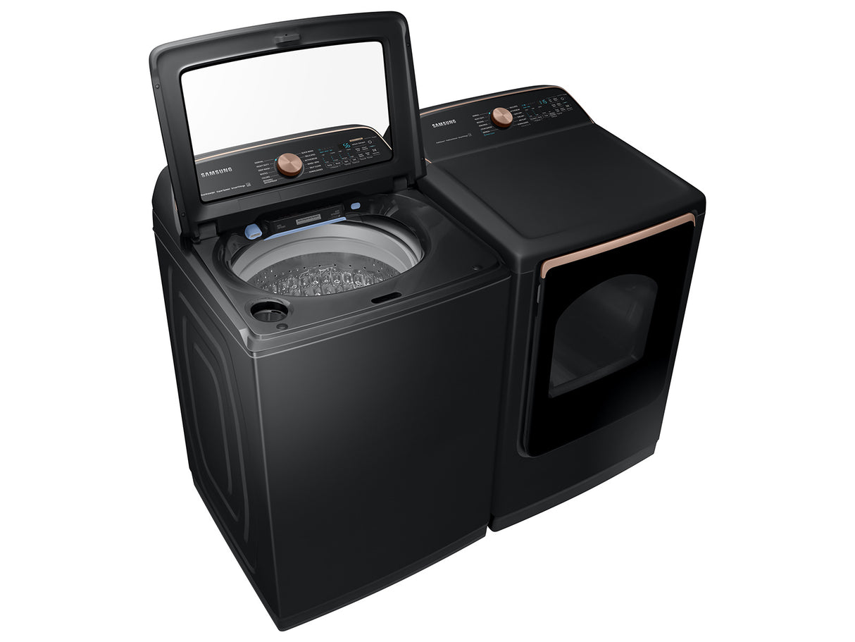 5.5 cu. ft. Extra-Large Capacity Smart Top Load Washer with Auto Dispense System in Brushed Black - (WA55A7700AV)