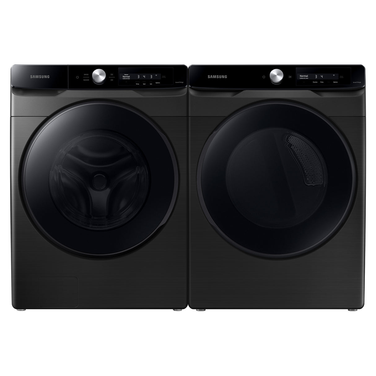 4.5 cu. ft. Large Capacity Smart Dial Front Load Washer with Super Speed Wash in Brushed Black - (WF45A6400AV)