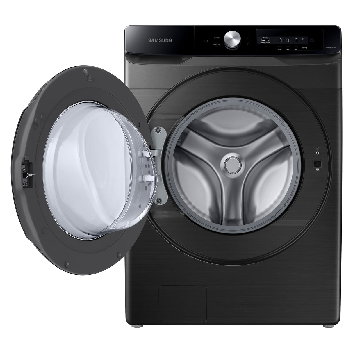 4.5 cu. ft. Large Capacity Smart Dial Front Load Washer with Super Speed Wash in Brushed Black - (WF45A6400AV)