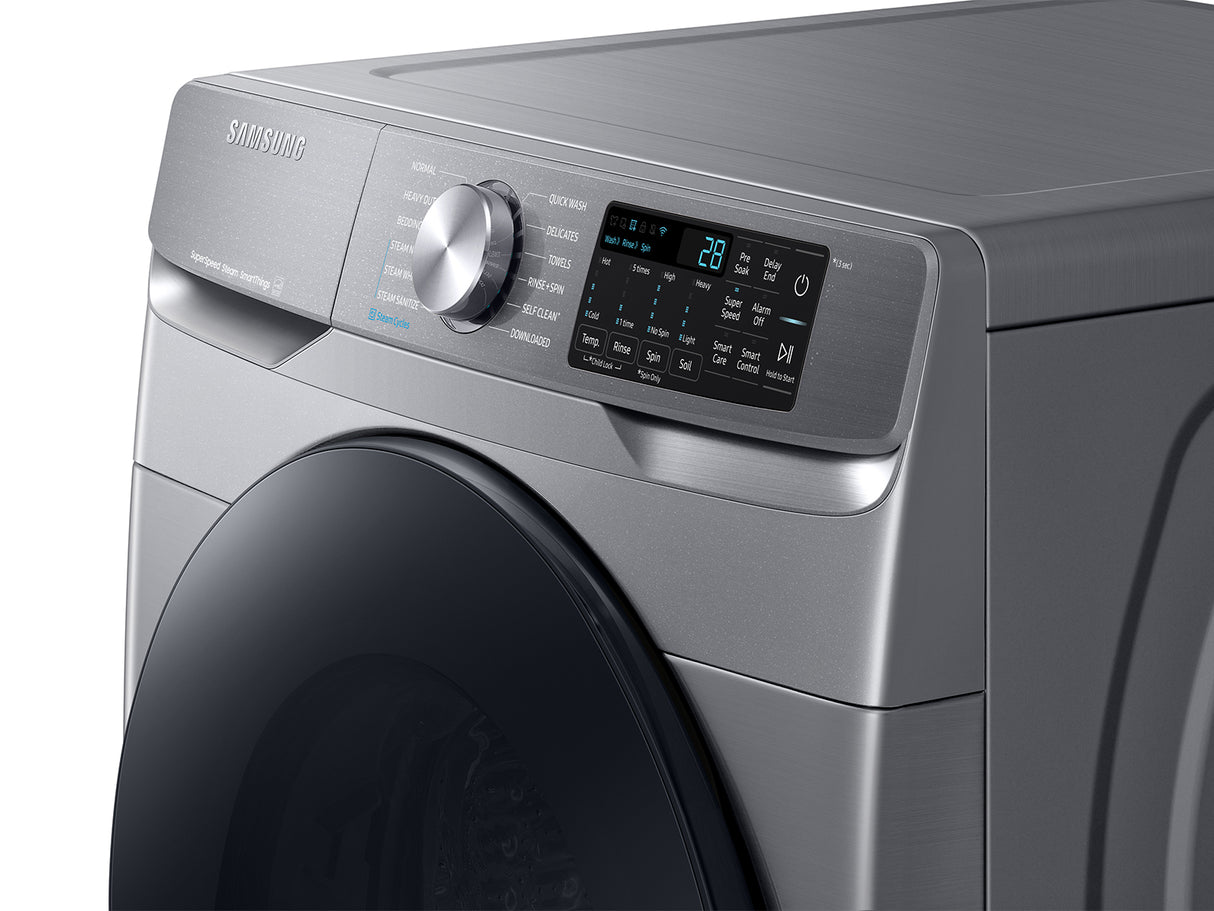 4.5 cu. ft. Large Capacity Smart Front Load Washer with Super Speed Wash in Platinum - (WF45B6300AP)