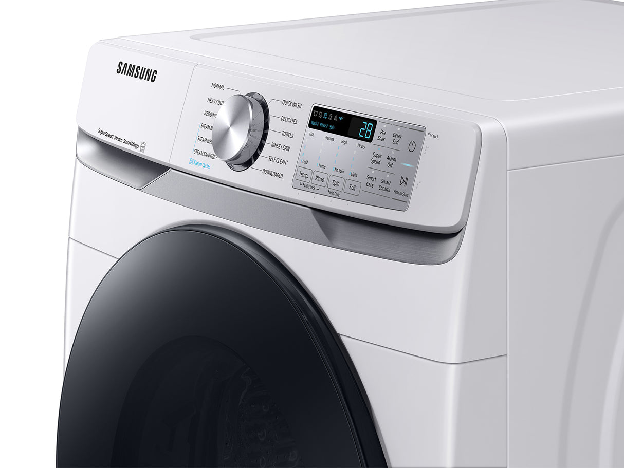 4.5 cu. ft. Large Capacity Smart Front Load Washer with Super Speed Wash - White - (WF45B6300AW)