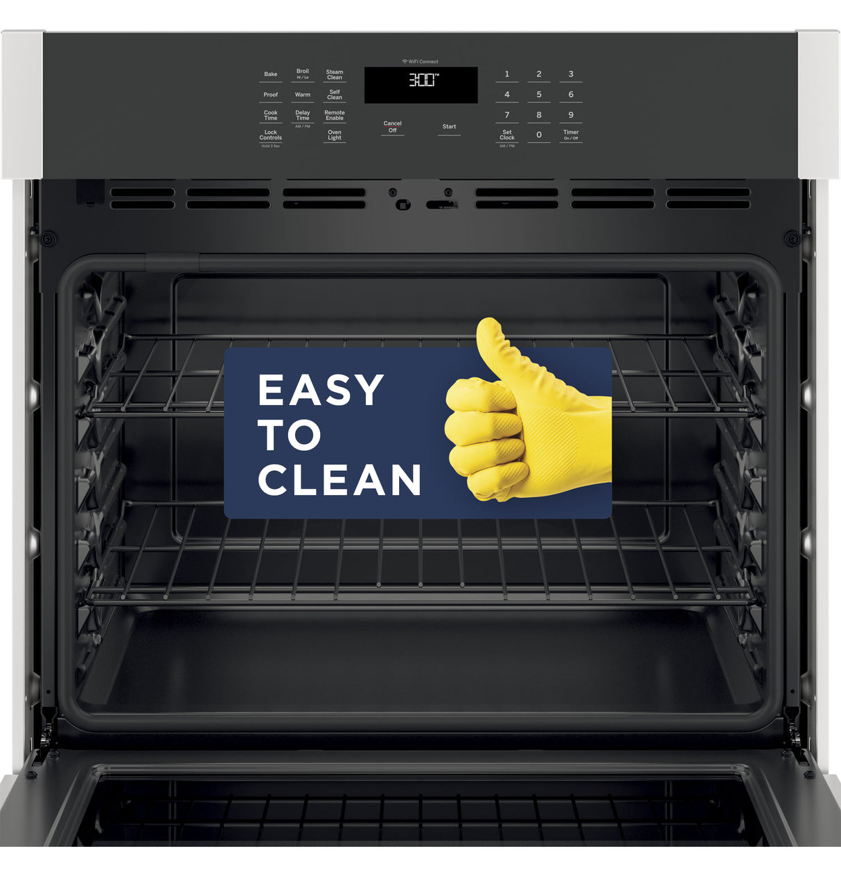 GE(R) 30" Smart Built-In Self-Clean Single Wall Oven with Never-Scrub Racks - (JTS3000SNSS)