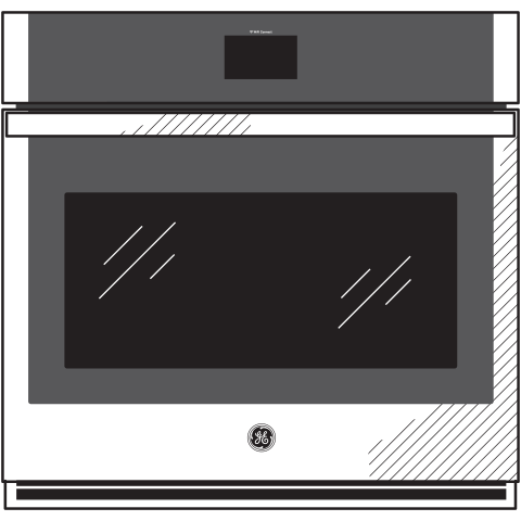 GE(R) 30" Smart Built-In Self-Clean Convection Single Wall Oven with Never Scrub Racks - (JTS5000DNBB)