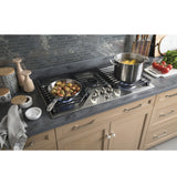 GE Profile(TM) 36" Built-In Tri-Ring Gas Cooktop with 5 Burners and Included Extra-Large Integrated Griddle - (PGP9036SLSS)