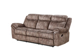 Zubaida - Two Tone Velvet Recliner Sofa With USB Port Drop Down Table