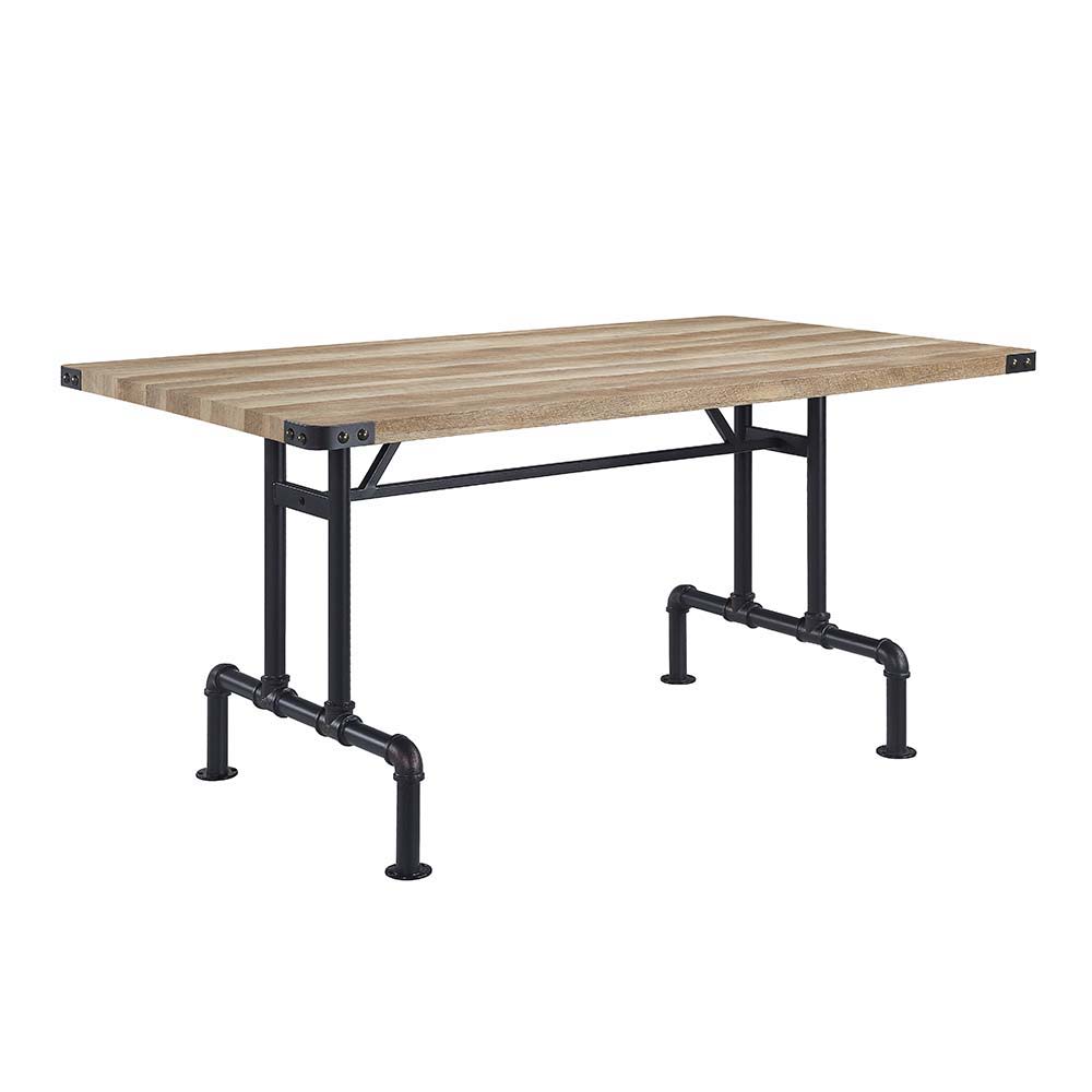 Edina - Dining Table - Oak & Sandy Black Finish